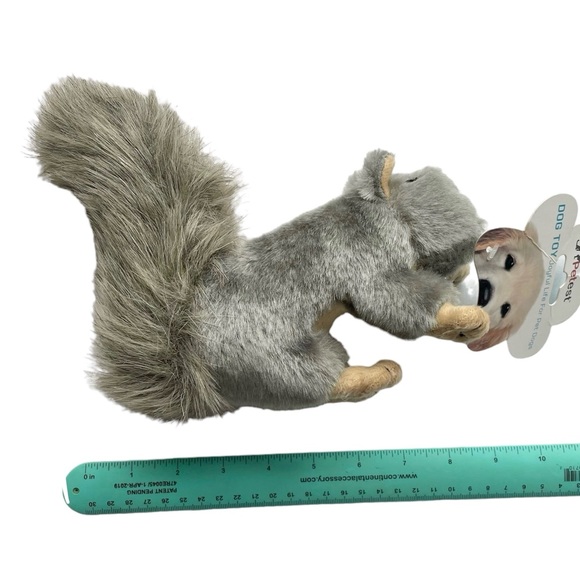 NEW 2 Dog Toys Plush Squeaky Squirrel Unstuffies Crinkle Goose - Picture 2 of 12